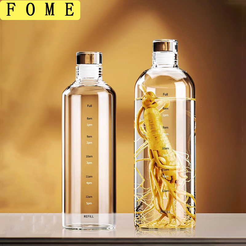 Outdoor Sport Glass Water Bottle - FOME 500/750/1000 ml Glas Sport Wasser