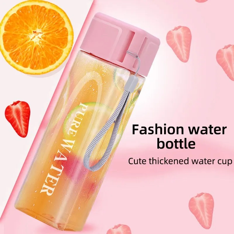 450 ml, 1 Stück klares quadrat – Outdoor Sport Glass Water Bottle Bewertung und Preis